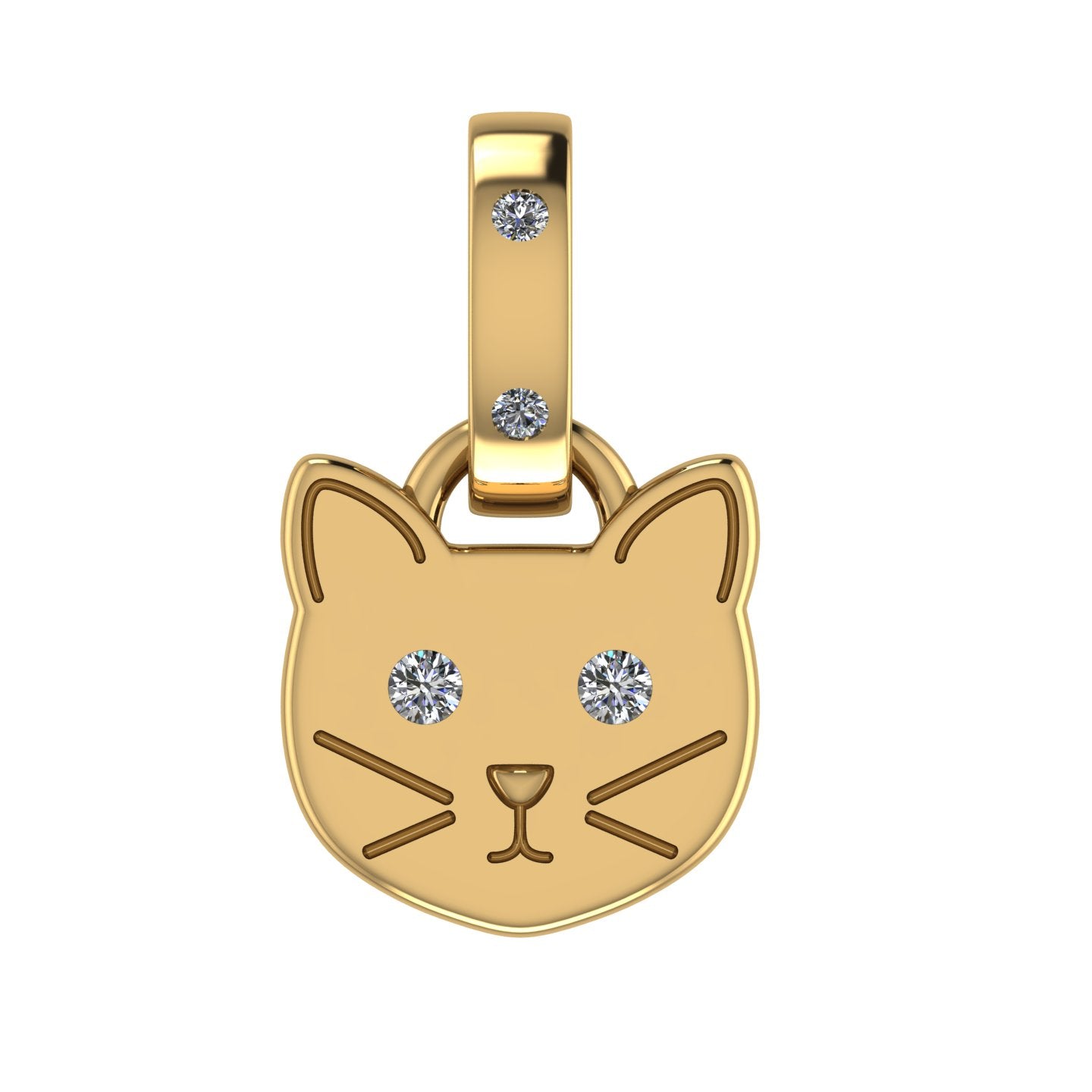 Diamond Cat Pendant Necklace