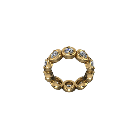 Compass Set Diamond Eternity Band – Henri Noël