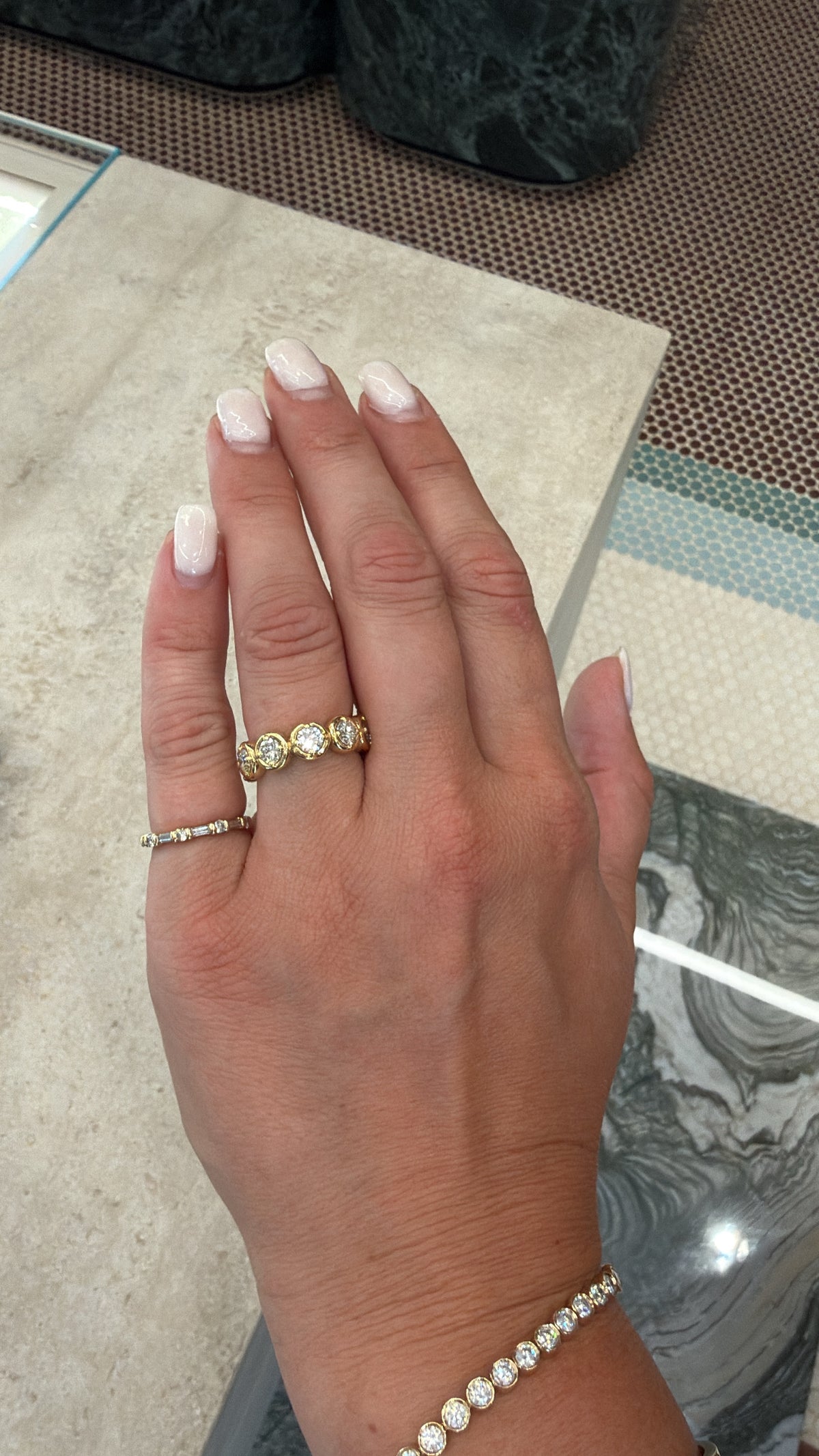 Compass Set Diamond Eternity Band – Henri Noël