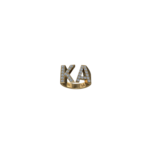 Custom Solid Gold Initial Ring