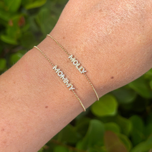 Custom Diamond Name Bracelet – Henri Noël