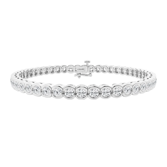 Shared Bezel Tennis Bracelet