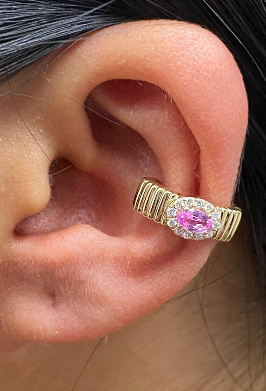 Sapphire and Diamond Ear Cuff – Henri Noël