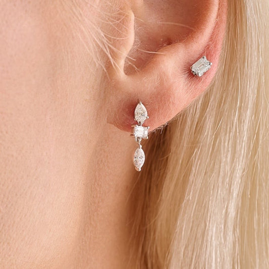 Diamond Fancy Shape Drop Earrings – Henri Noël
