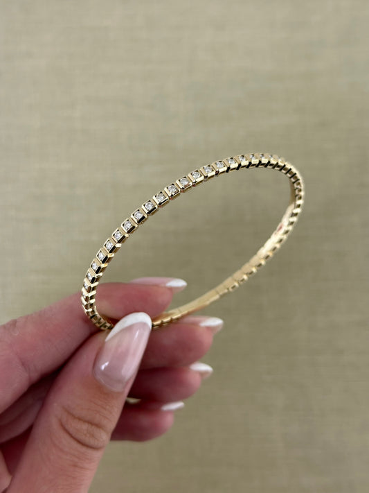 Diamond Flexible Bangle – Henri Noël