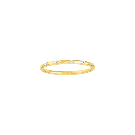 Diamond Flush Stacking Ring – Henri Noël