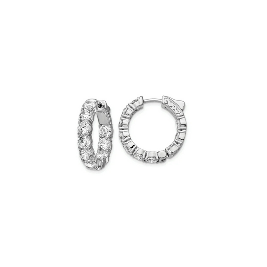Diamond Hoops (3ct) – Henri Noël