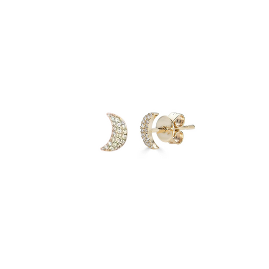 Diamond Moon Studs – Henri Noël