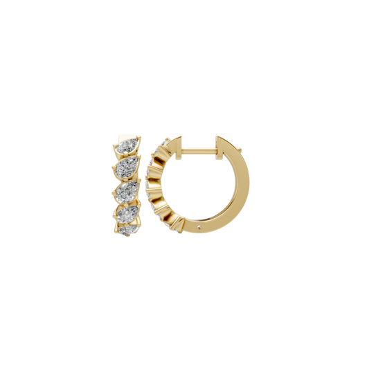 Diamond Pear Hoops – Henri Noël
