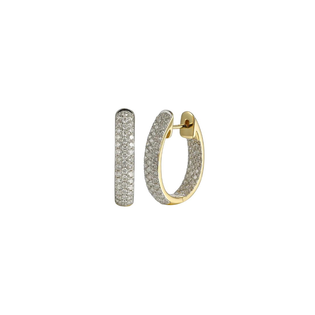 Diamond Teardrop Hoops – Henri Noël