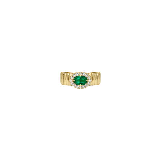 Diamond and Emerald Ear Cuff – Henri Noël