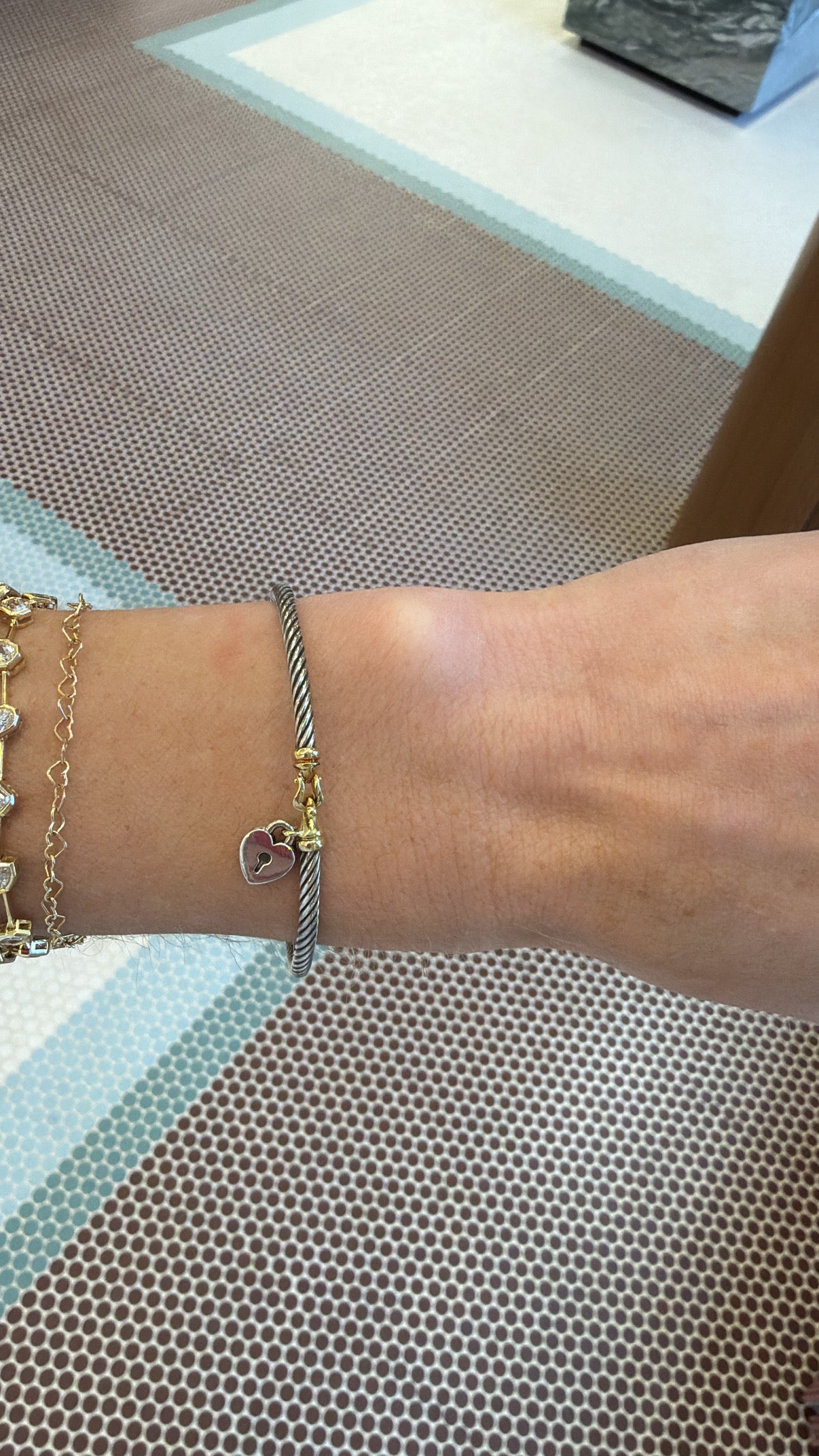 Estate David Yurman Bangle with Heart Locket