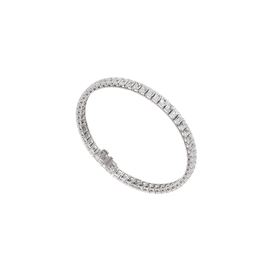 Emerald-Cut Diamond Tennis Bracelet