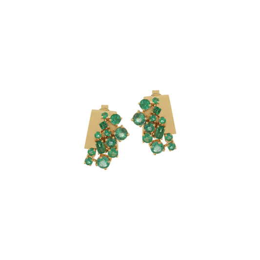 Emerald Cluster Earrings – Henri Noël