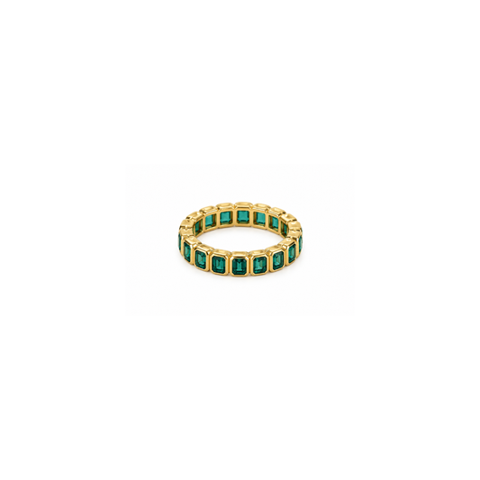 Gemstone Bezel Eternity Ring – Henri Noël
