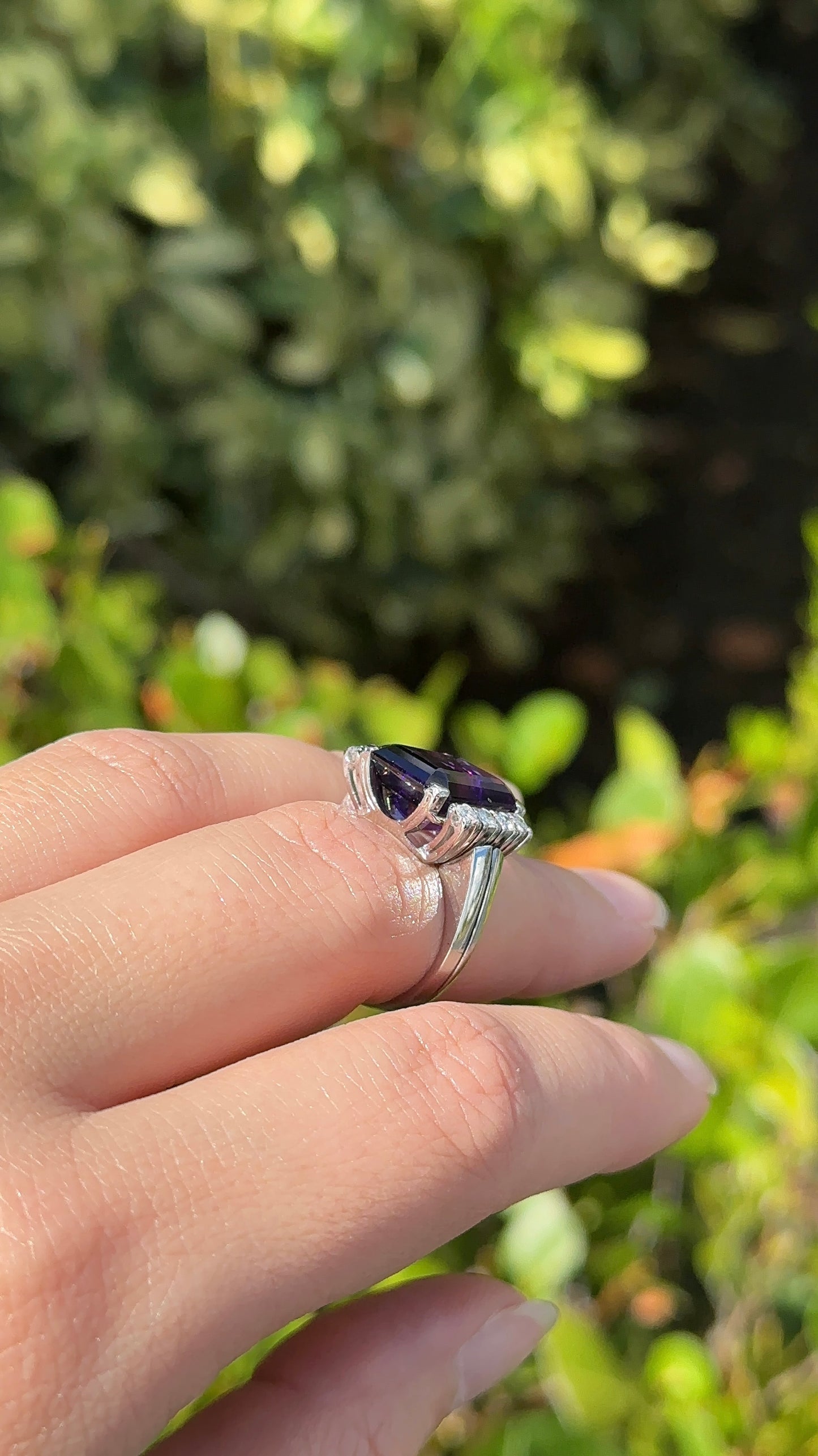 Estate Amethyst and Diamond Ring – Henri Noël