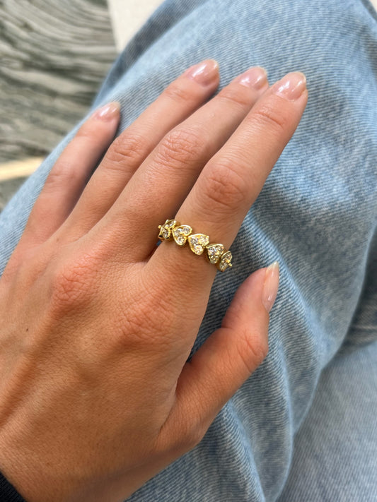 Estate Diamond Heart Eternity Ring – Henri Noël