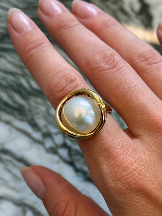 Estate European Shank Sea Pearl Ring – Henri Noël