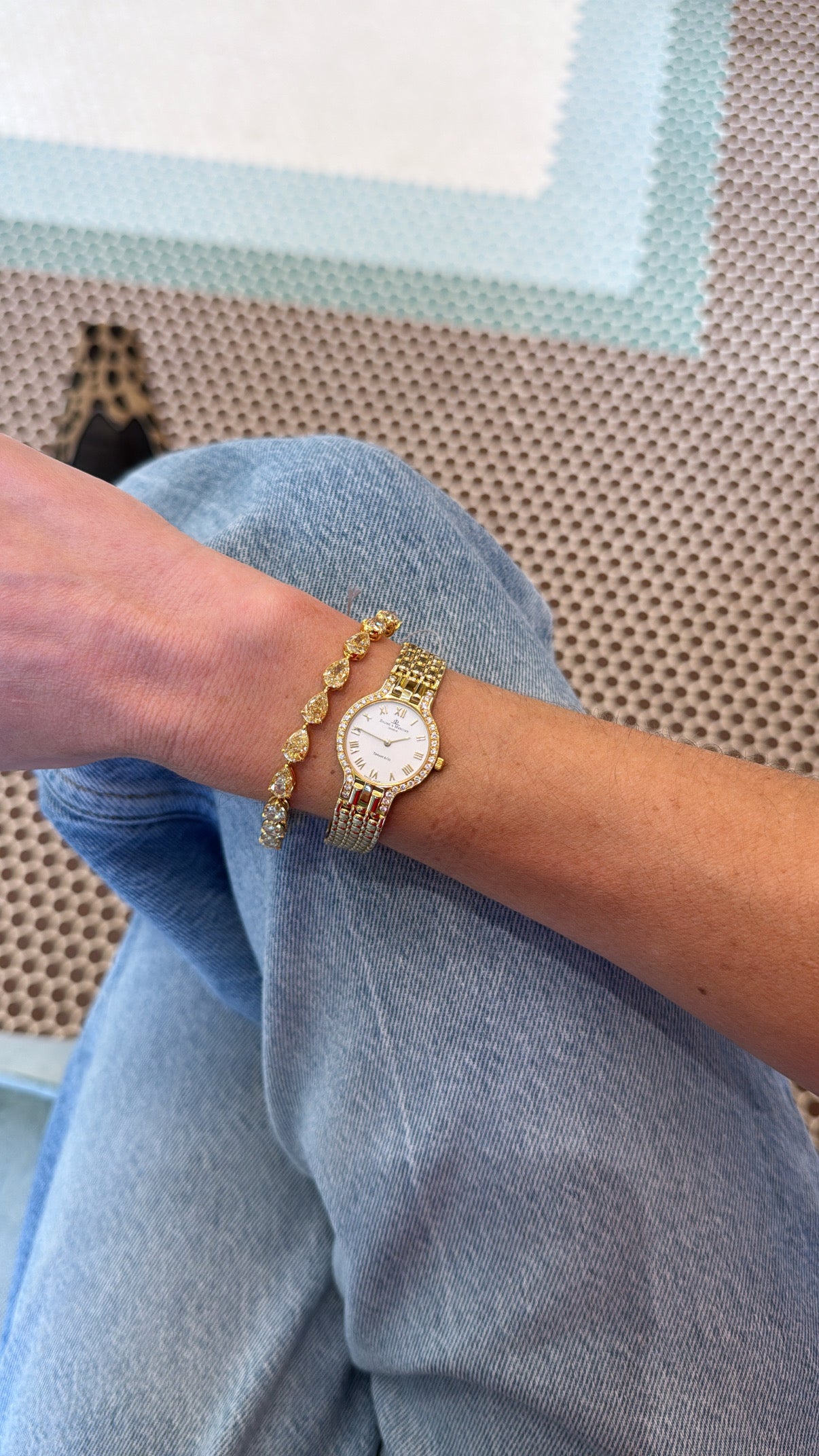 Pear Shape Yellow Diamond Bracelet