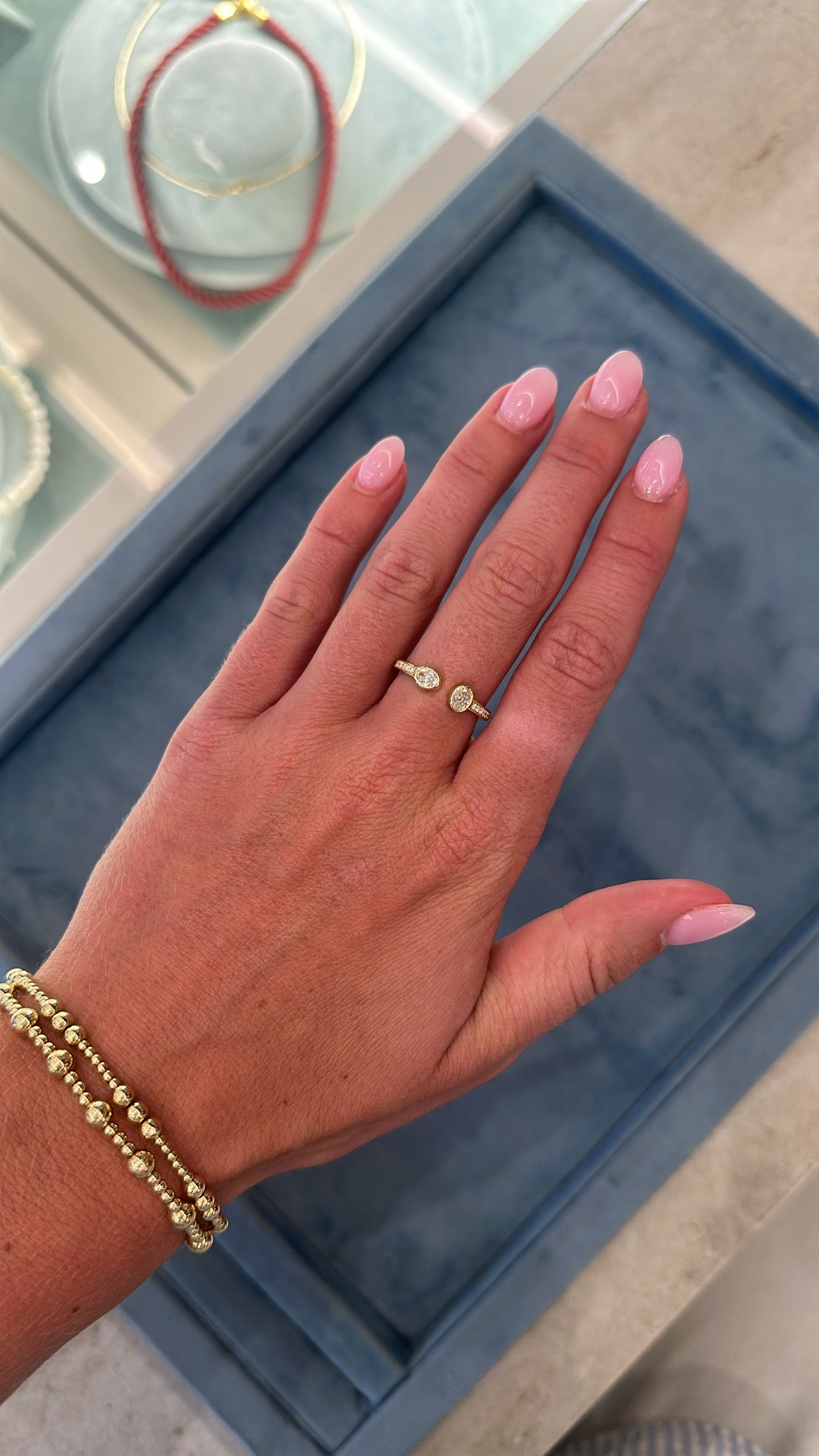Oval Diamond Cuff Ring – Henri Noël