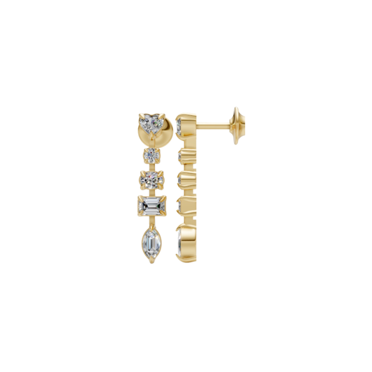 Fancy Shape Diamond Drop Earrings – Henri Noël