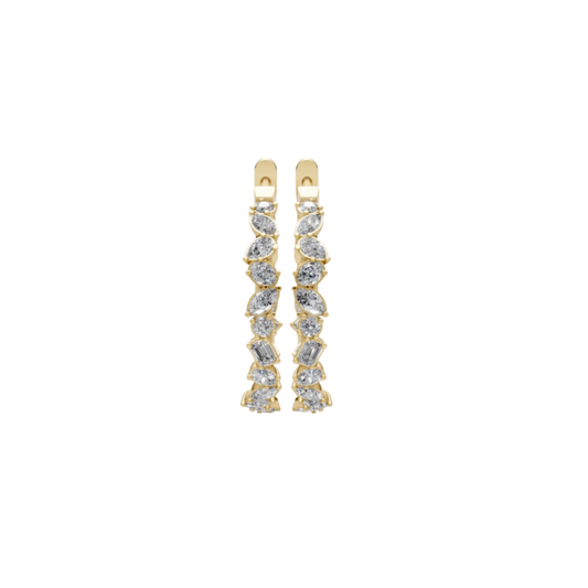 Fancy Shape Diamond Hoops