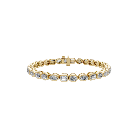 Fancy Cut Diamond Bezel Tennis Bracelet – Henri Noël