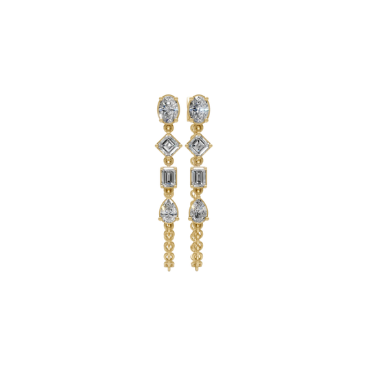 Fancy Shape Diamond Chain Drops – Henri Noël