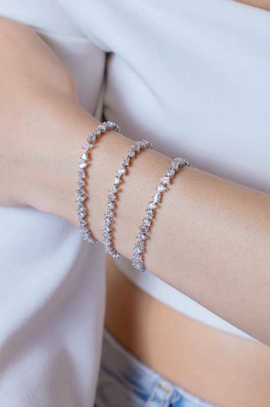 Fancy Shape Diamond Tennis Bracelet – Henri Noël