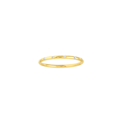 Flush Set Diamond Band – Henri Noël