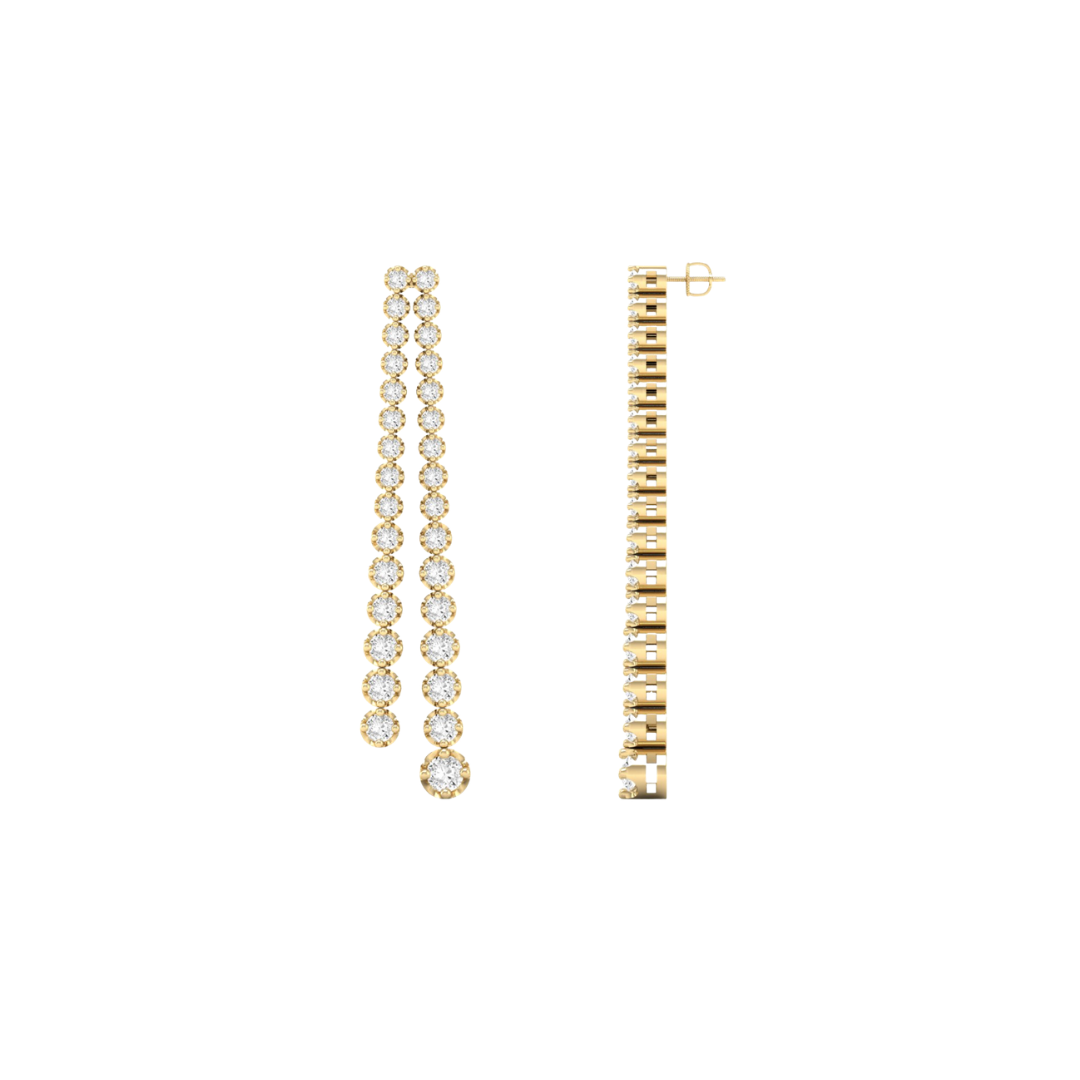 Graduated Double Row Diamond Drops – Henri Noël