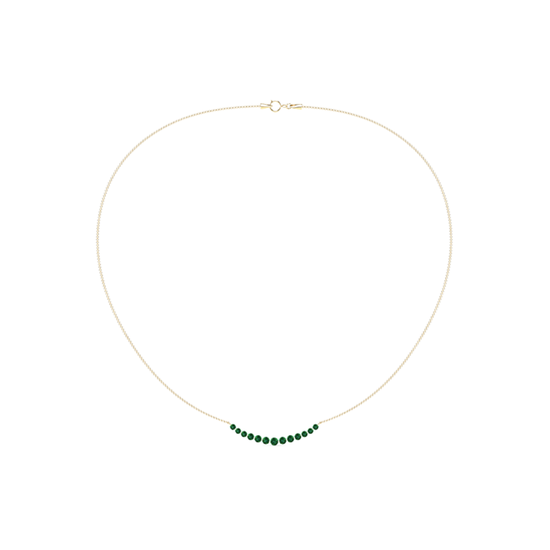 Graduated Emerald Curve Necklace – Henri Noël