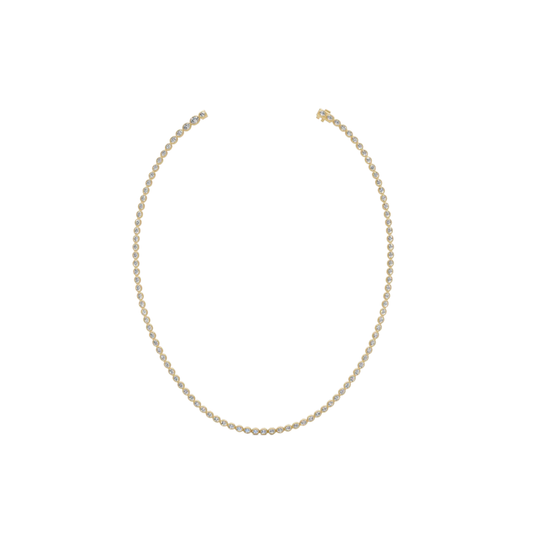 Graduated East West Oval Diamond Tennis Necklace – Henri Noël