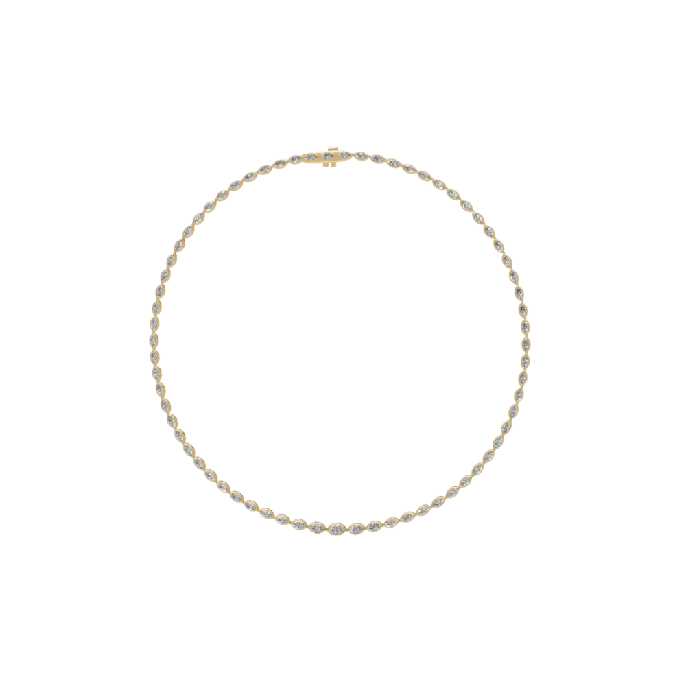 Graduated Maraquise Diamond Tennis Necklace – Henri Noël