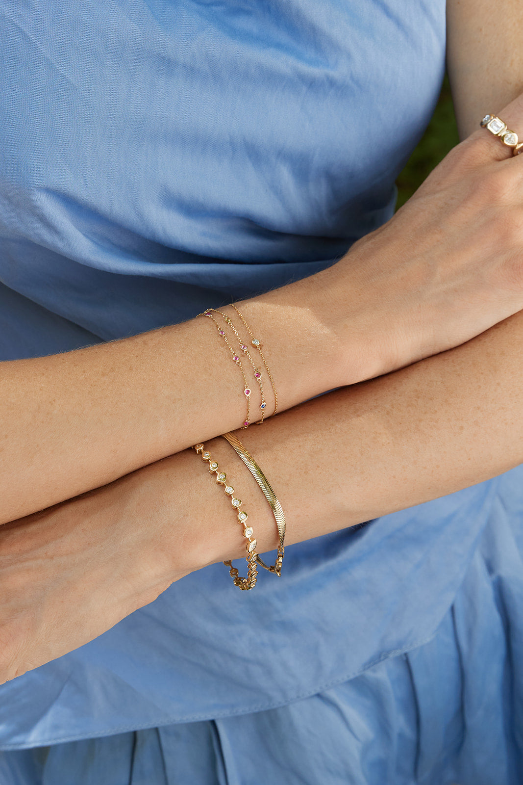 Gold Herringbone Bracelet