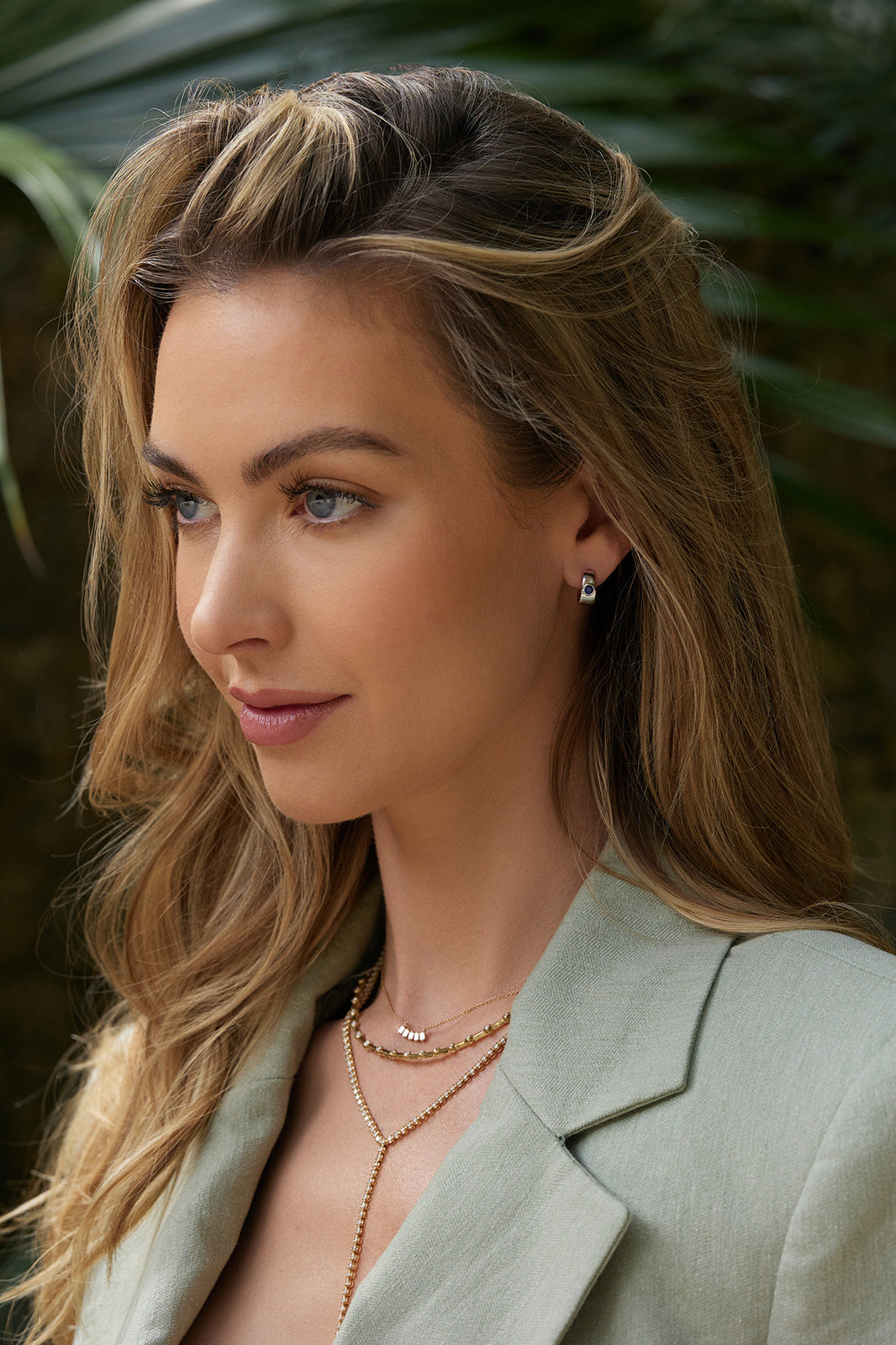 Diamond Baguette Drop Necklace