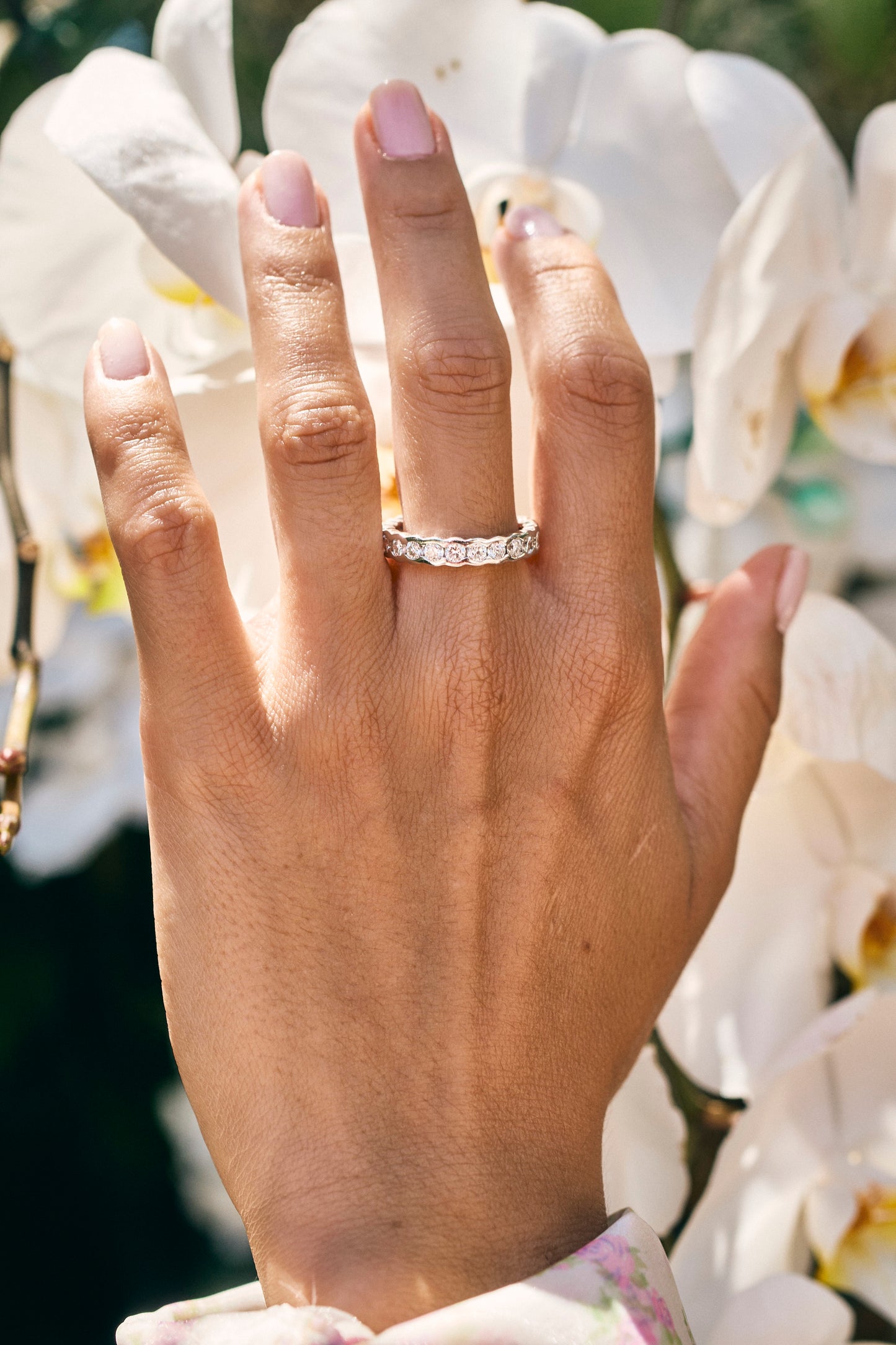Scalloped Diamond Band