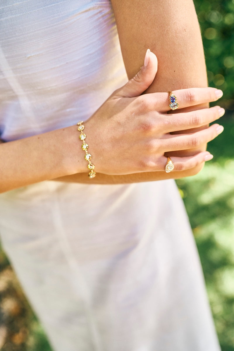 Ocean Toi Et Moi Scalloped Ring