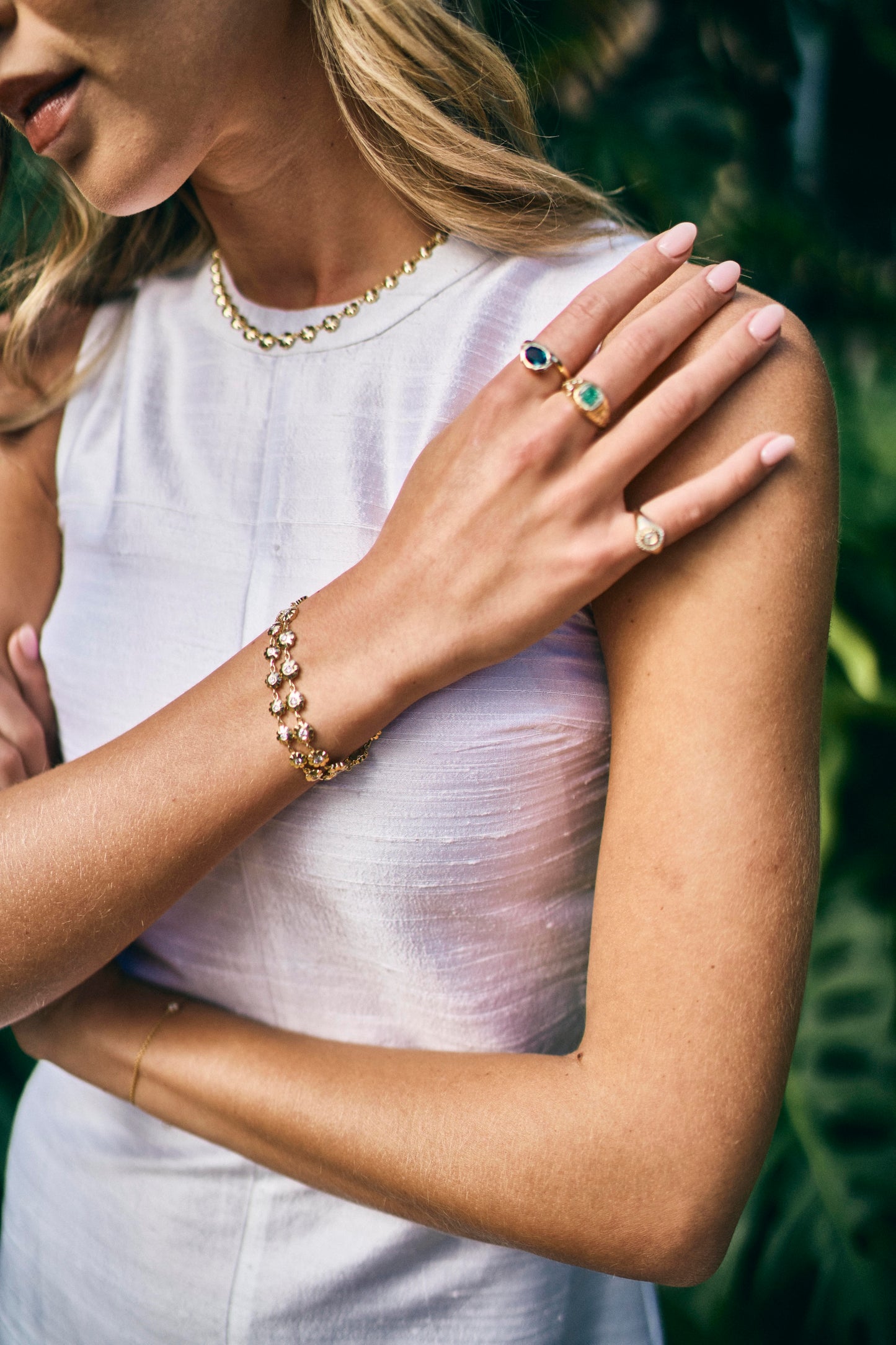Daisy Scalloped Tennis Bracelet