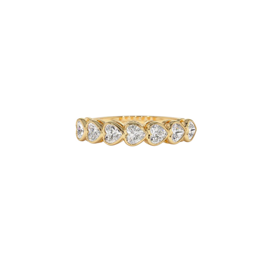 Halfway Diamond Bezel Heart Ring – Henri Noël