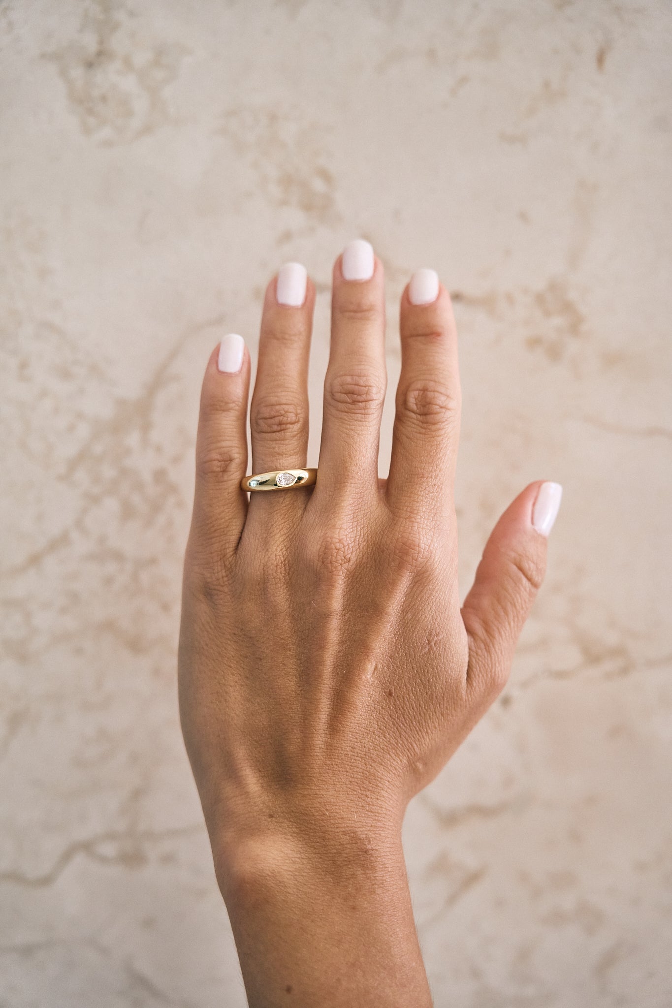 Mini Bubble Diamond Signet Ring