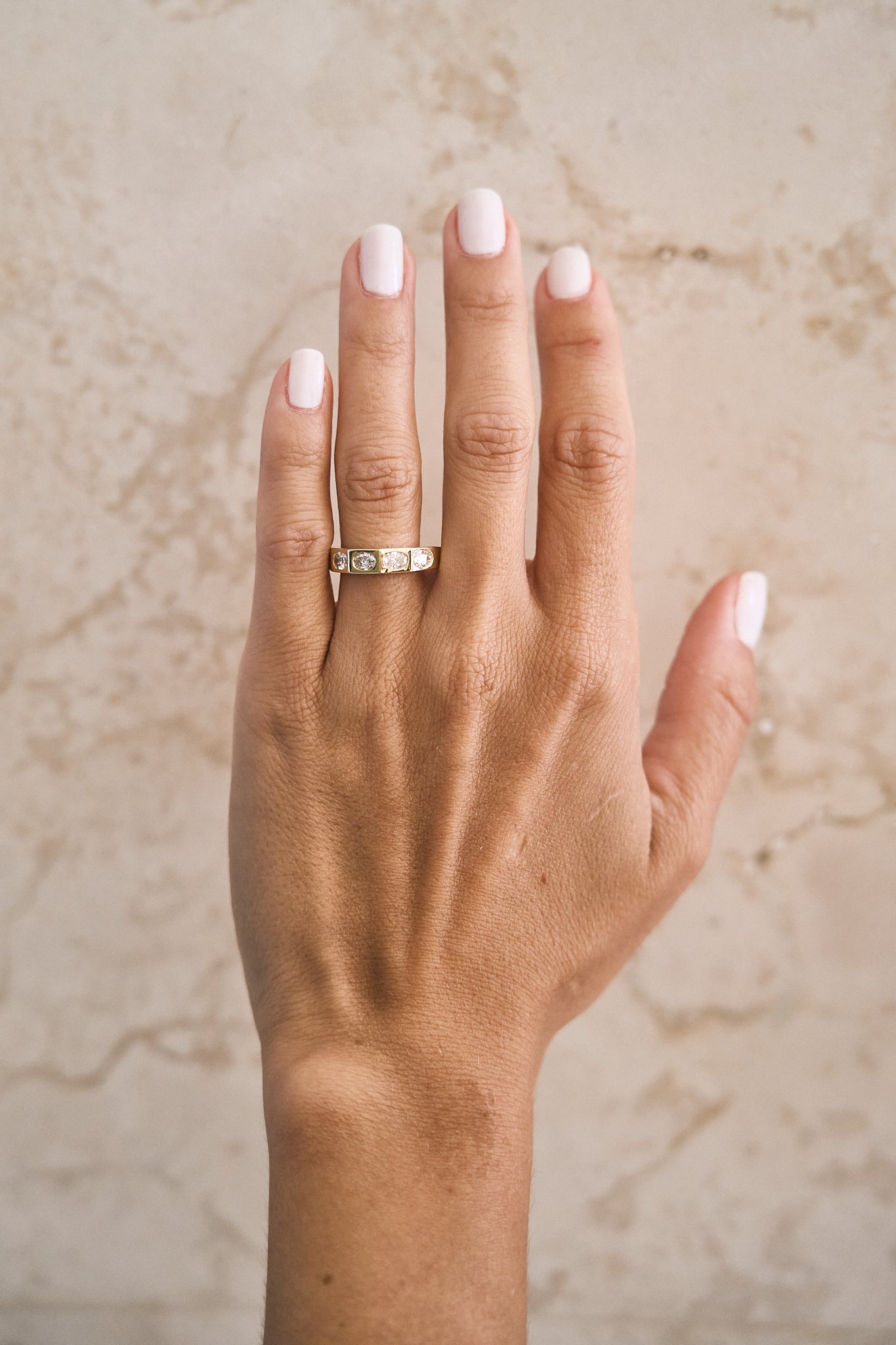 Squared Bezel Diamond Band
