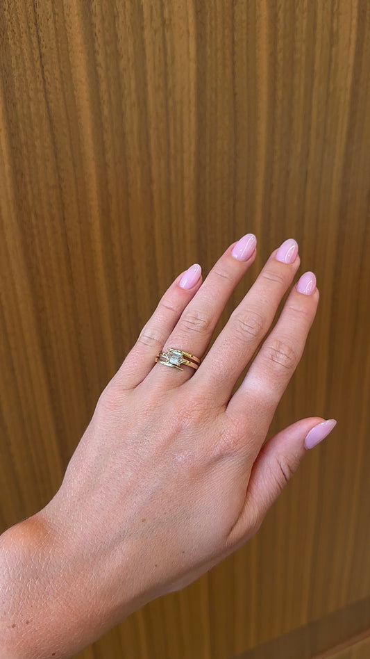 Hexagon Champagne Diamond Ring