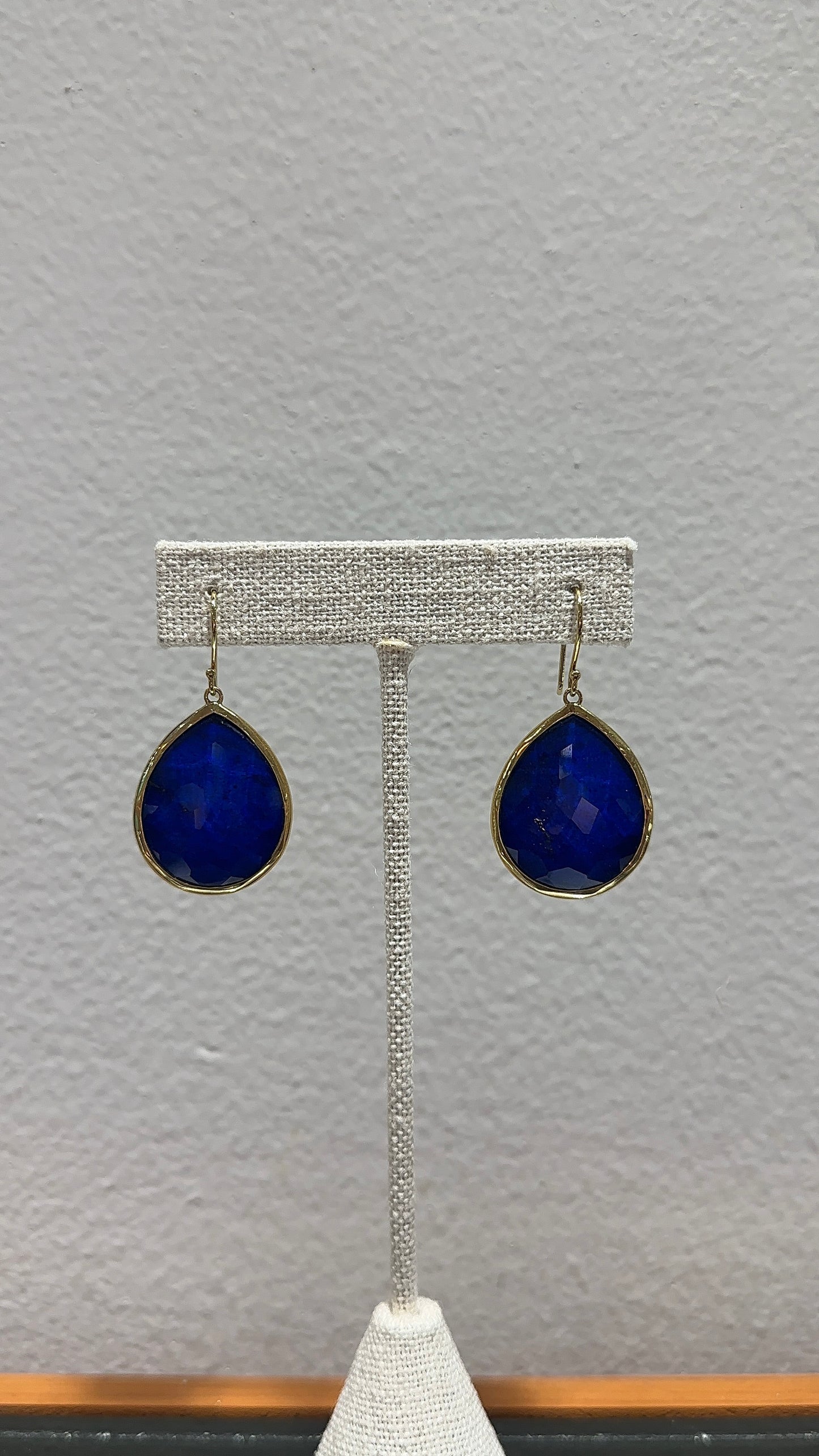 Estate Ippolita Lapis Teardrop Earrings