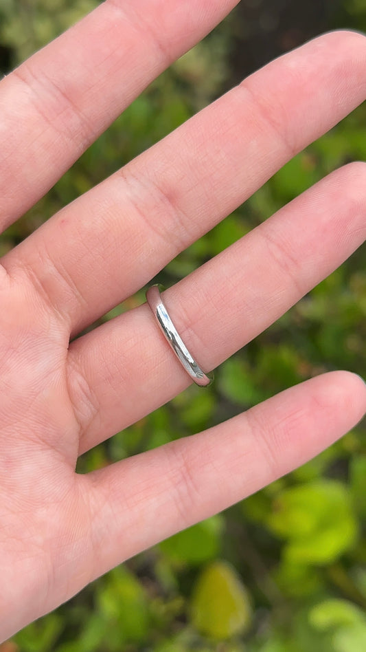 Estate Platinum Blue Sapphire and Diamond Band