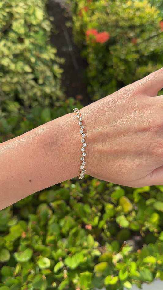 Estate Off Set Diamond Tennis Bracelet