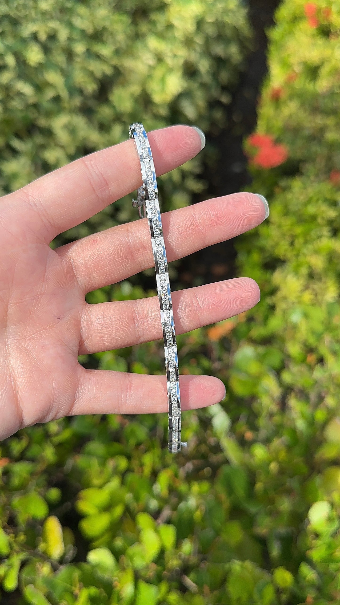 Estate Channel Set Diamond Tennis Bracelet