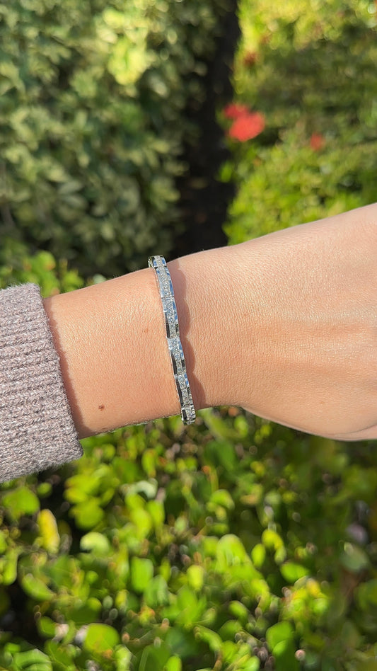 Estate Channel Set Diamond Tennis Bracelet