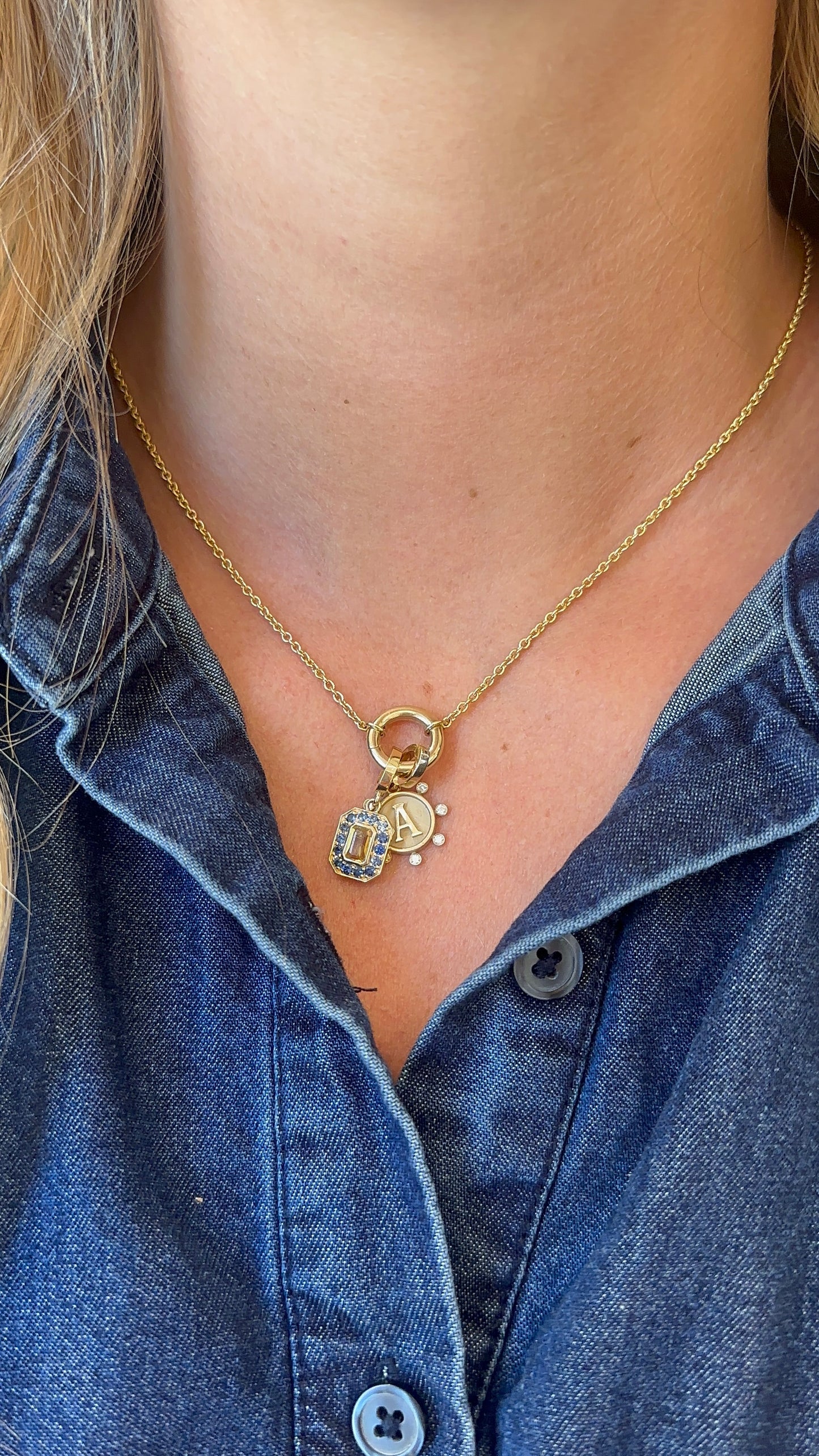 Push Charm Bail Necklace