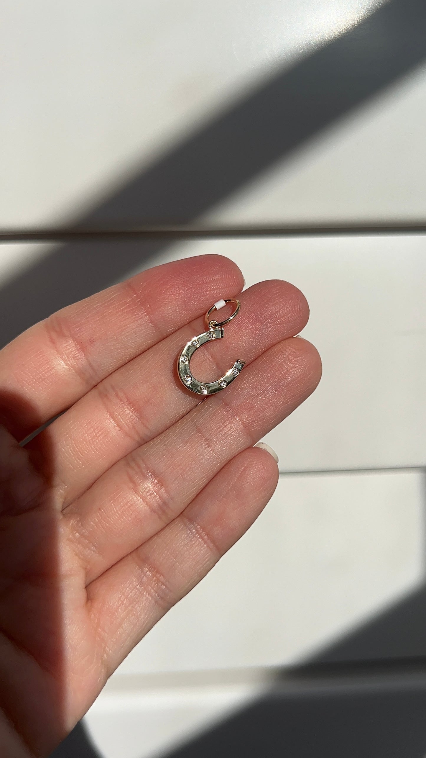 Diamond Horseshoe Pendant